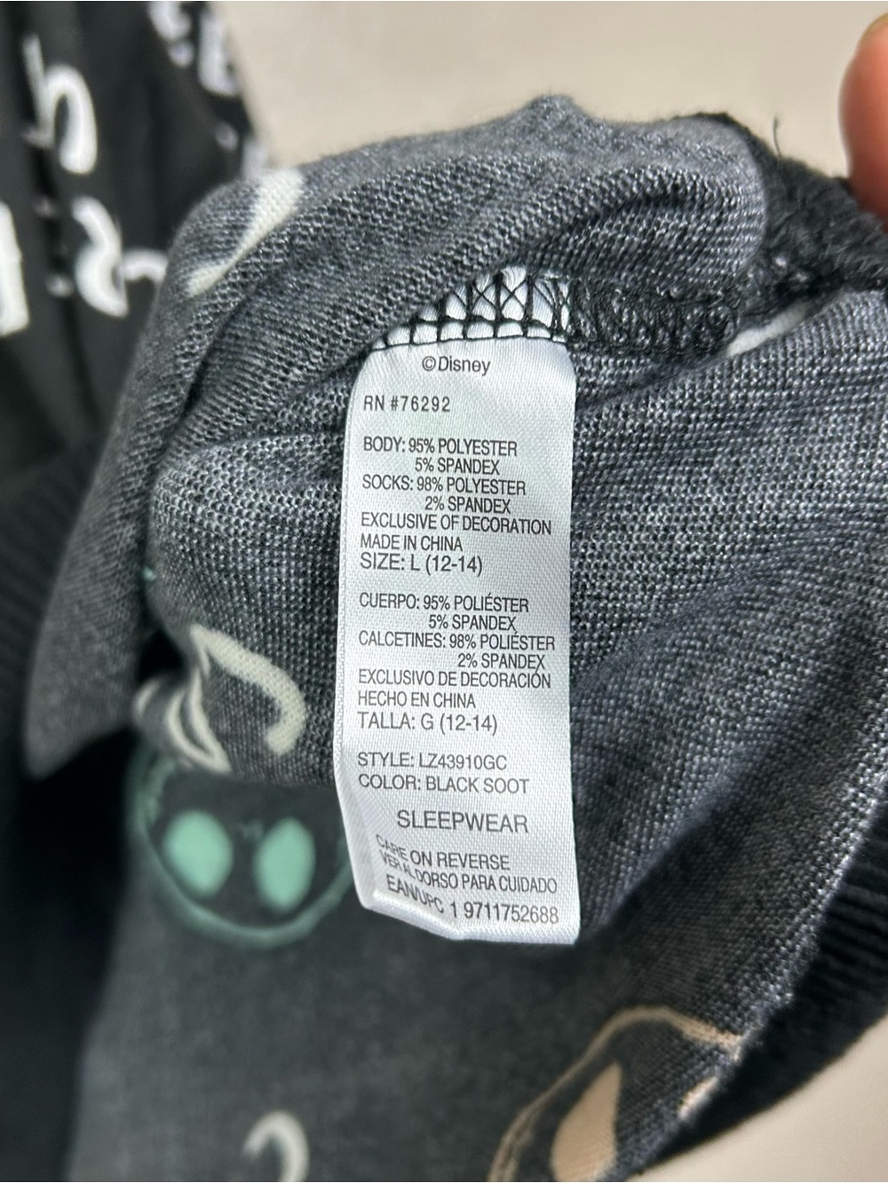 Choose 5 for $30 Disney Black 'Creepy Cute' Hooded Nightshirt with Pastel Faces - Picture 4 of 16